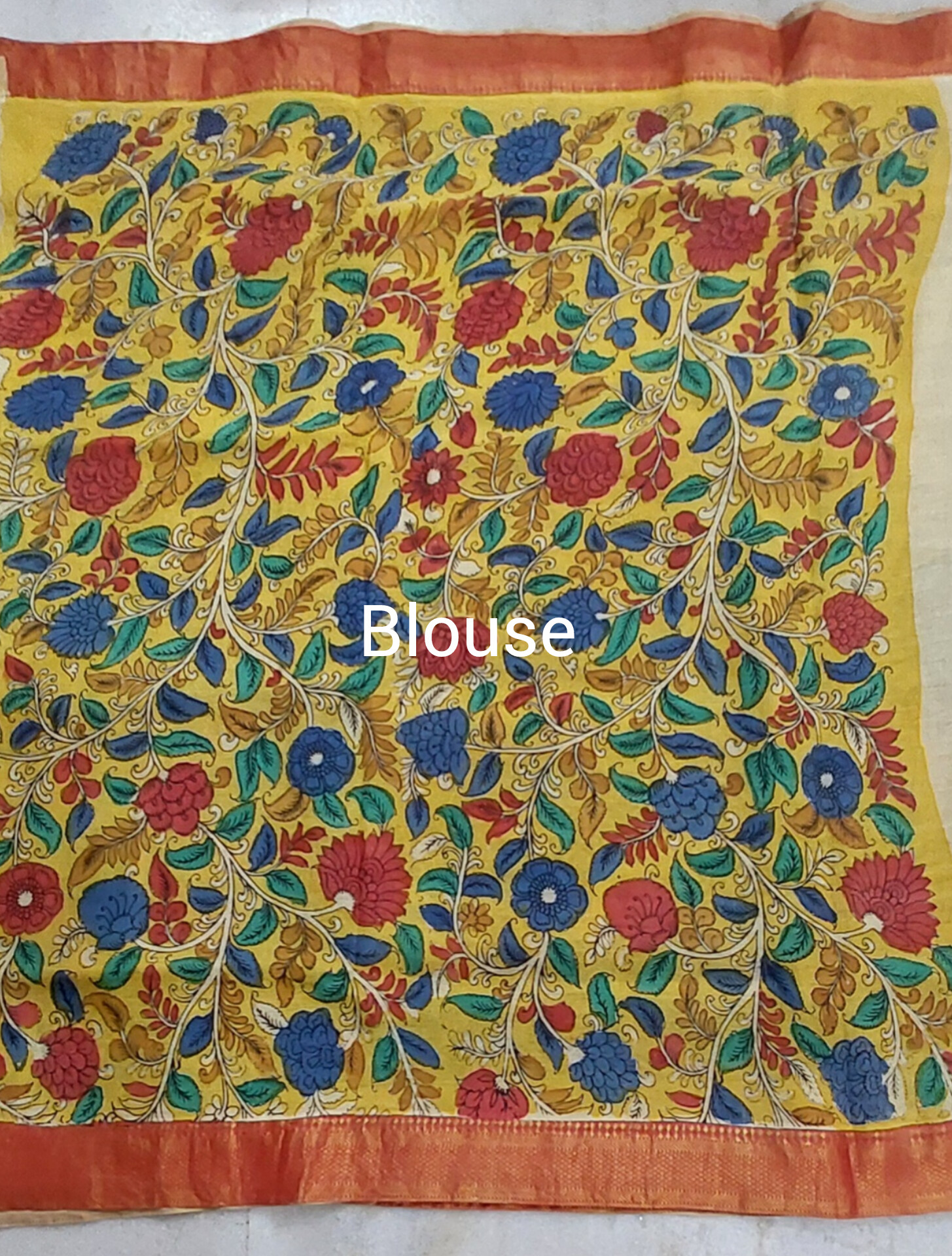 Handcrafted Traditional Indian kalamkari saree