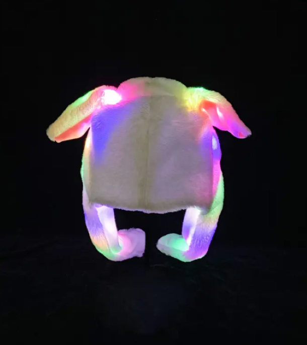 Gorro de conejo con luces