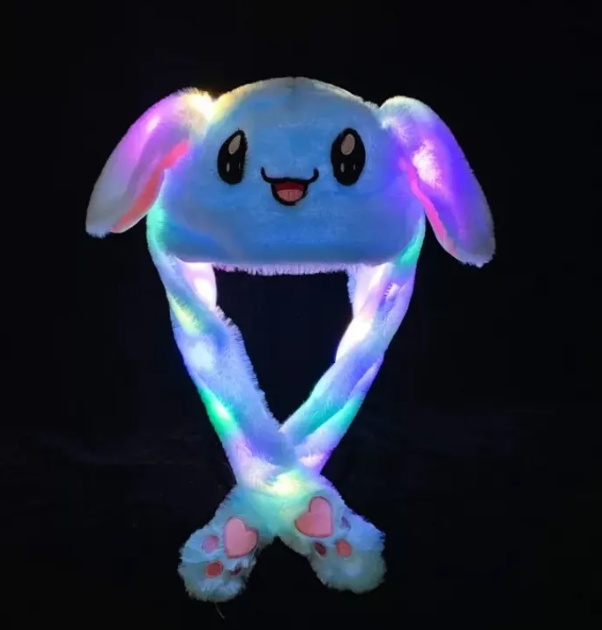 Gorro de conejo con luces