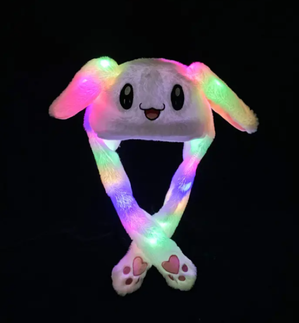 Gorro de conejo con luces