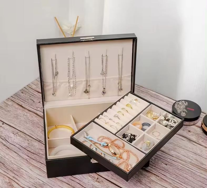 Joyero de dos niveles