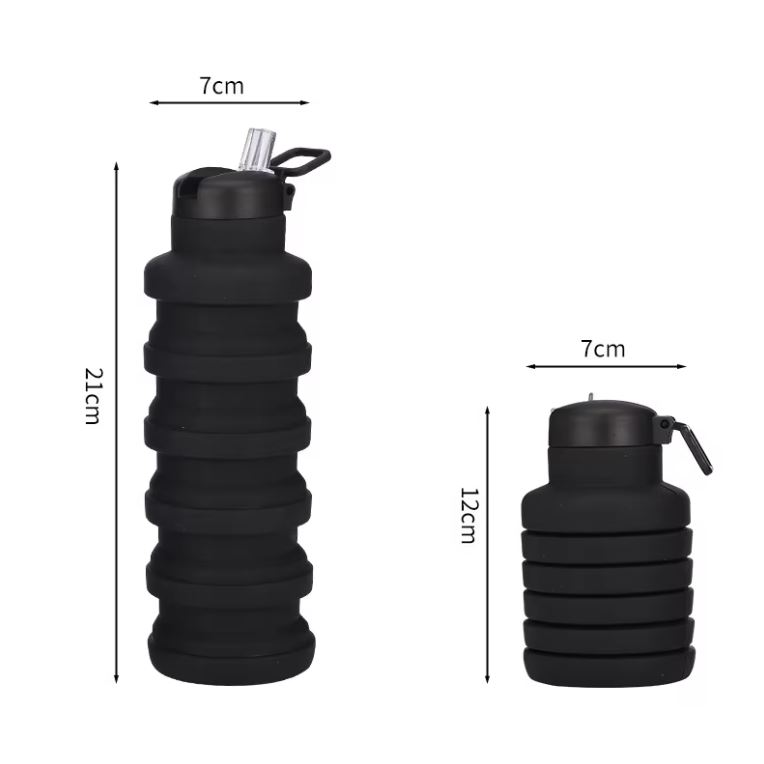 Botella plegable con pitillo