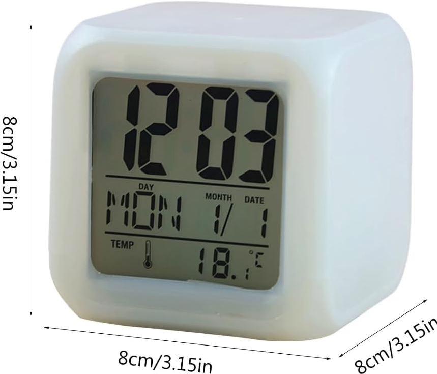 Reloj despertador con luz