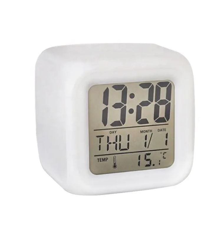 Reloj despertador con luz
