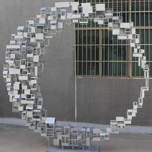 Geometric Metal Art Sculpture