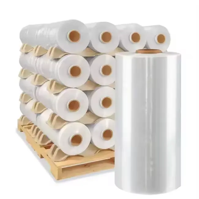 Pallet of Stretch Wrap Film Rolls