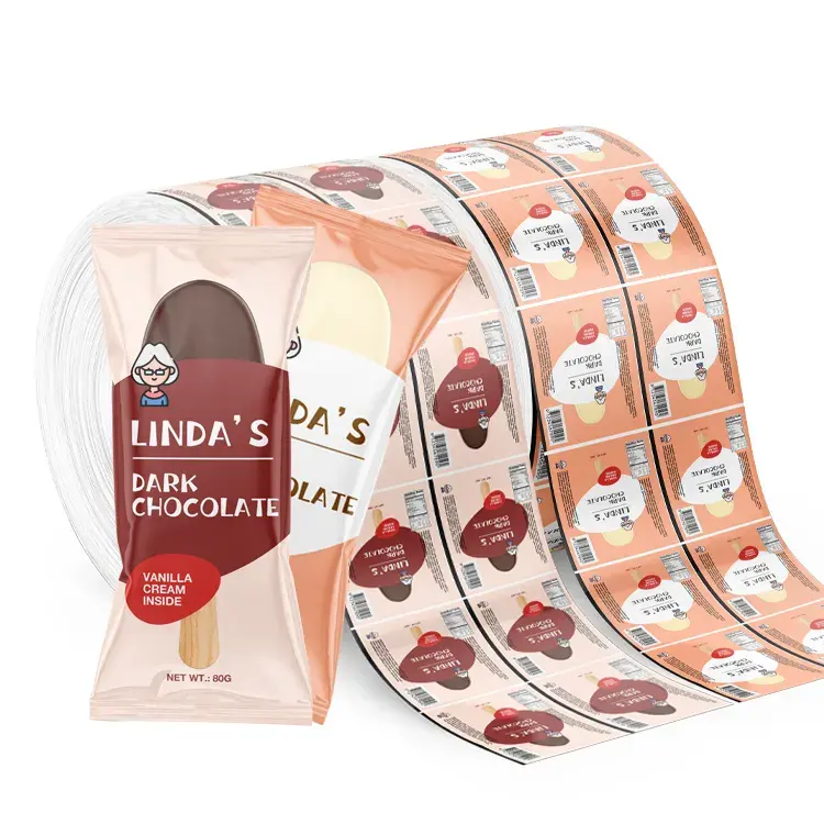 Chocolate Ice Cream Packaging with Labels