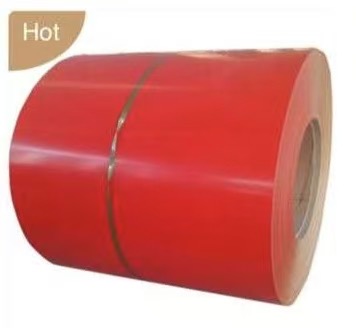 Roll of Red Pre-painted Steel Coil.