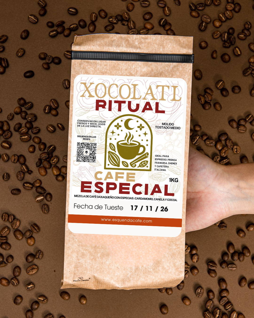 Xocolatl Ritual – Café con Cardamomo, Canela y Cocoa (Edición Oaxaqueña Especial)