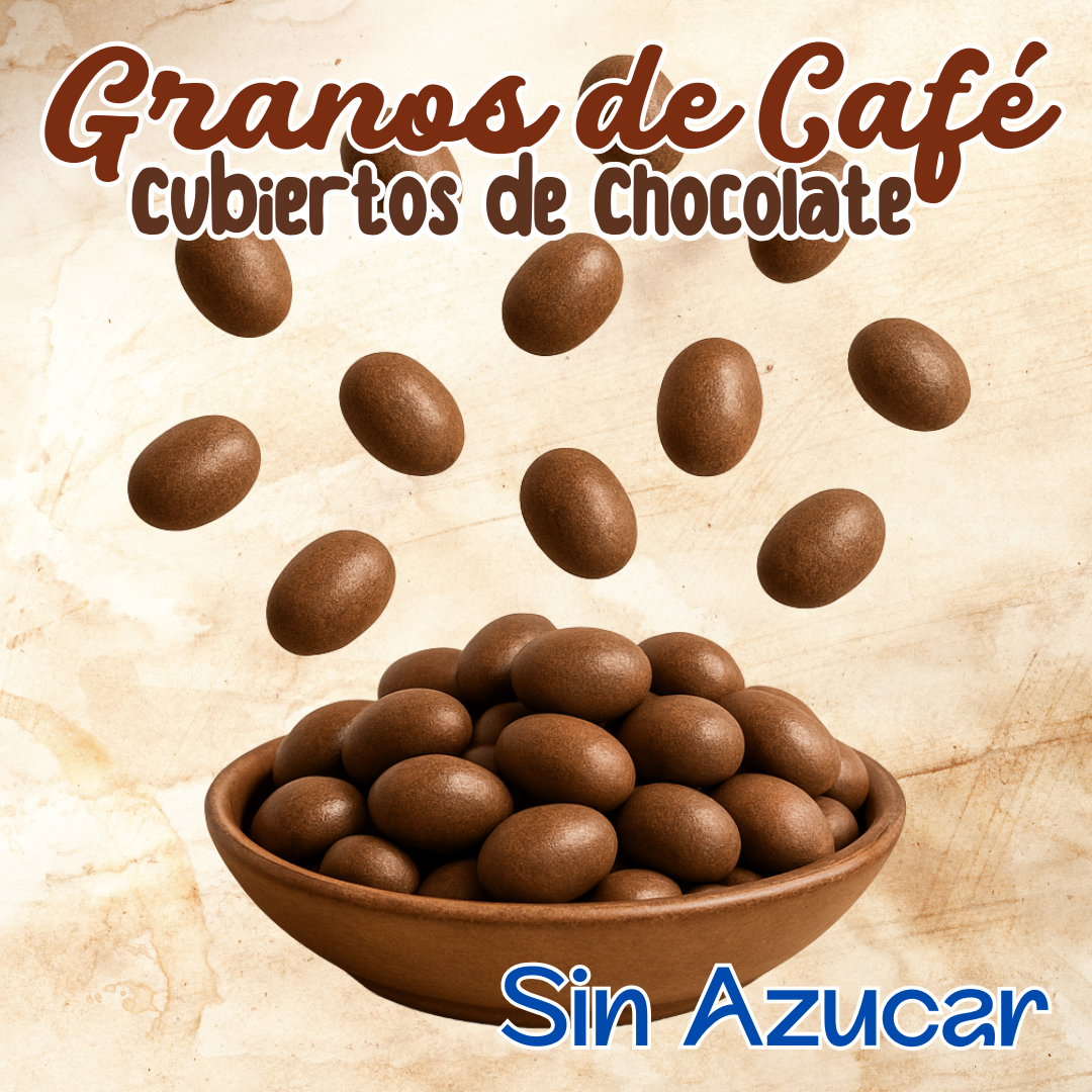 Granos de Café con Chocolate Amargo sin Azúcar – Snack Artesanal y Saludable
