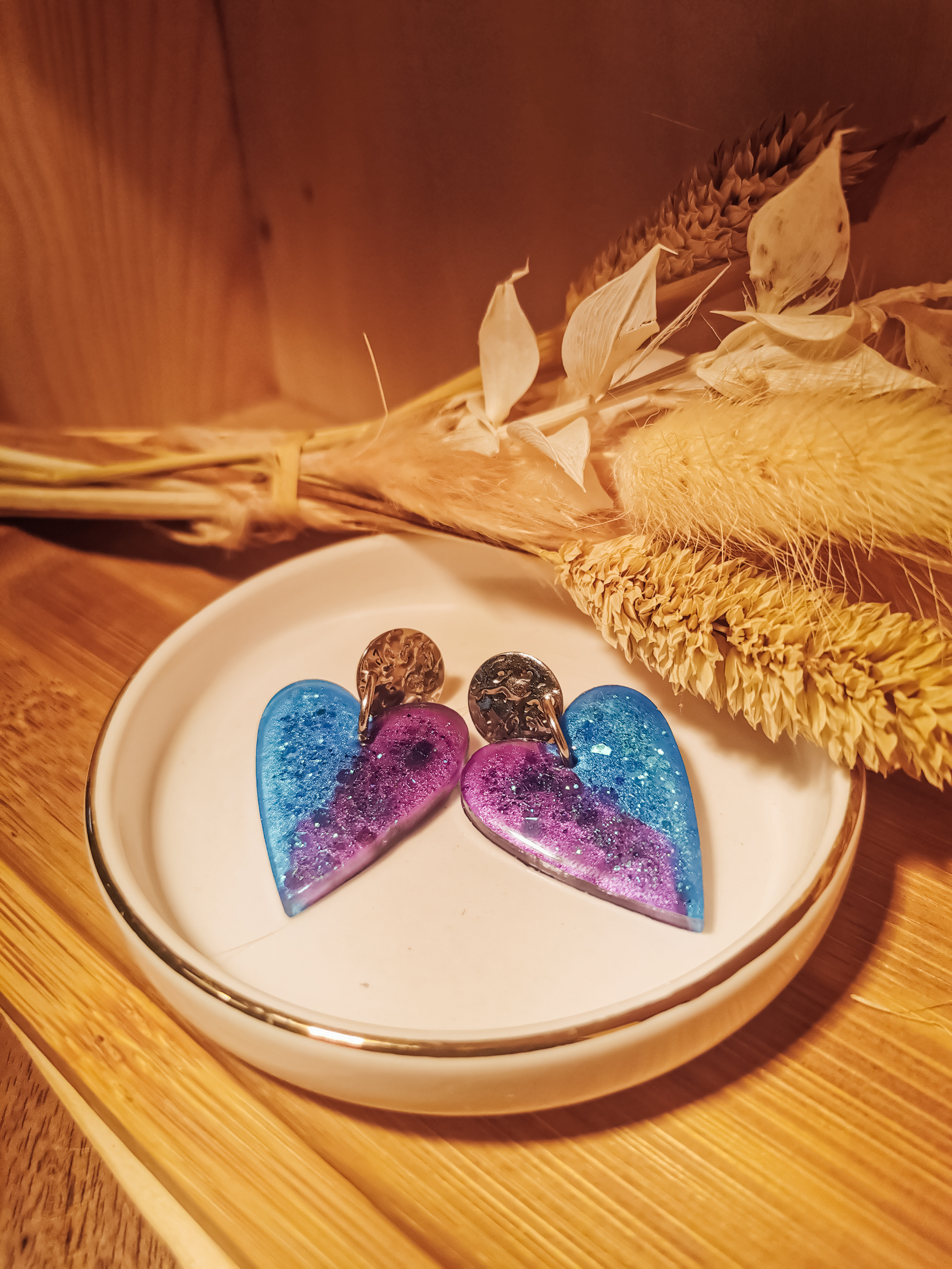 Les "grands COEURS" bleu et violet