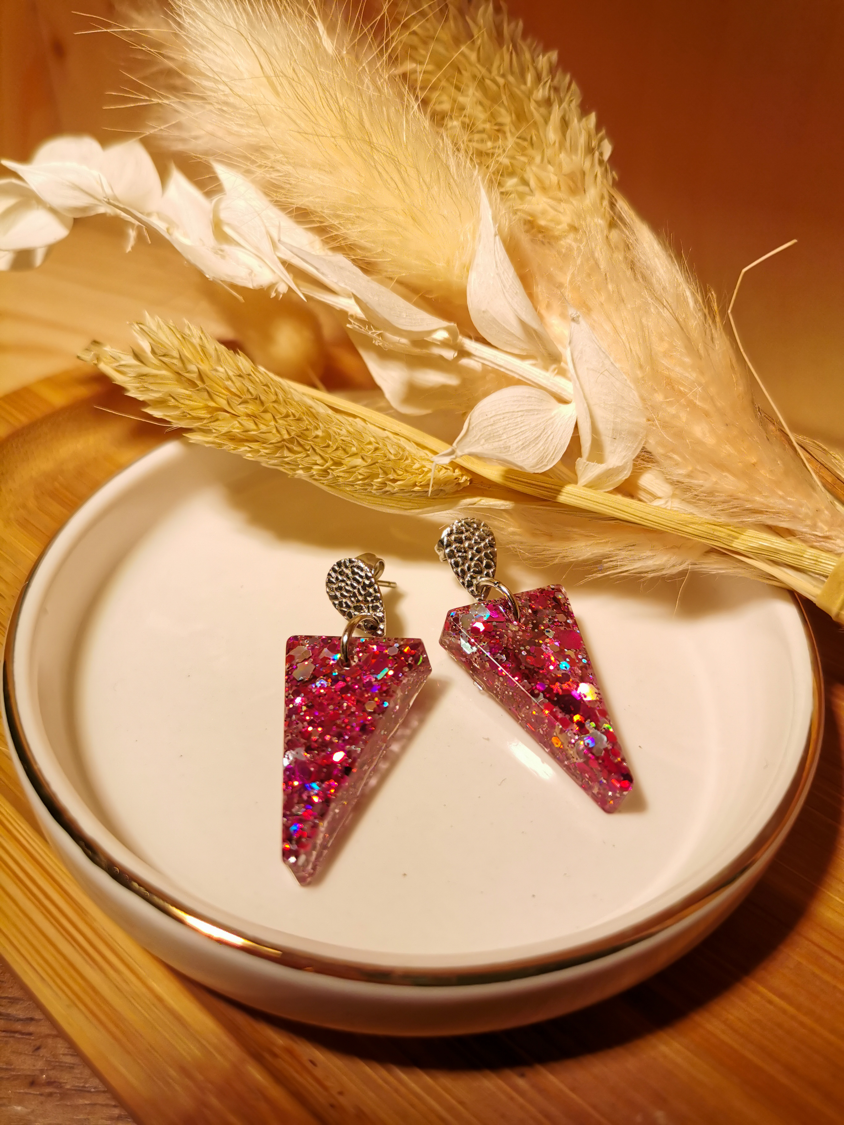 Les petites "AUDACIEUSES" rose et argent