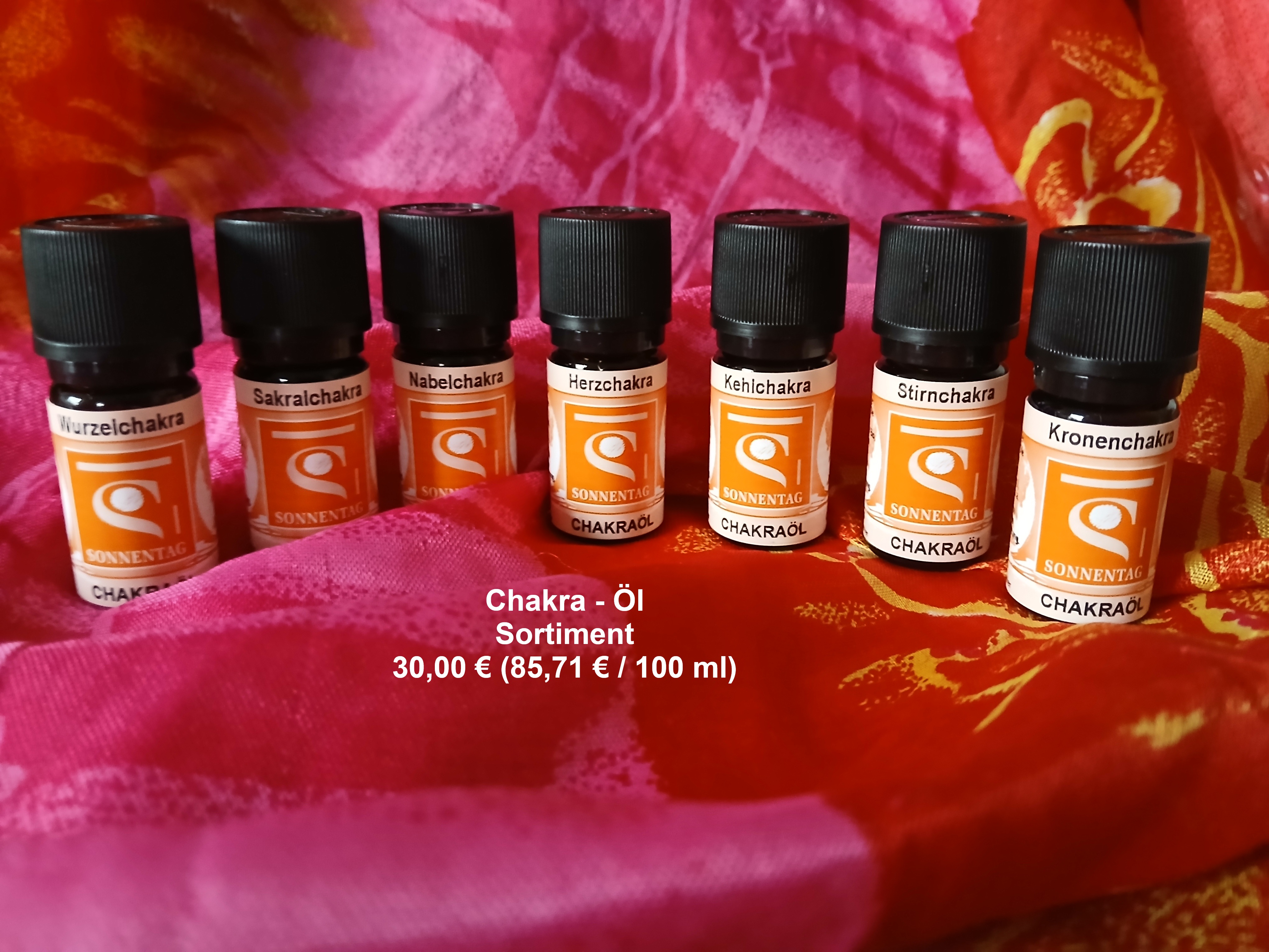 Chakra - Öle - Sortiment - 7 Flaschen