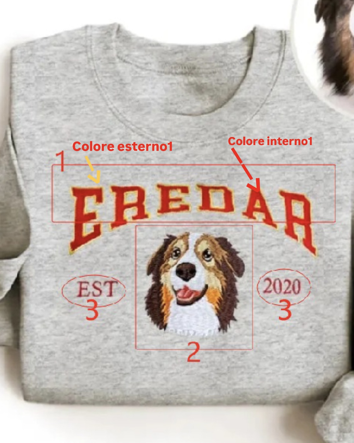 Felpa girocollo – Ricamo personalizzabile