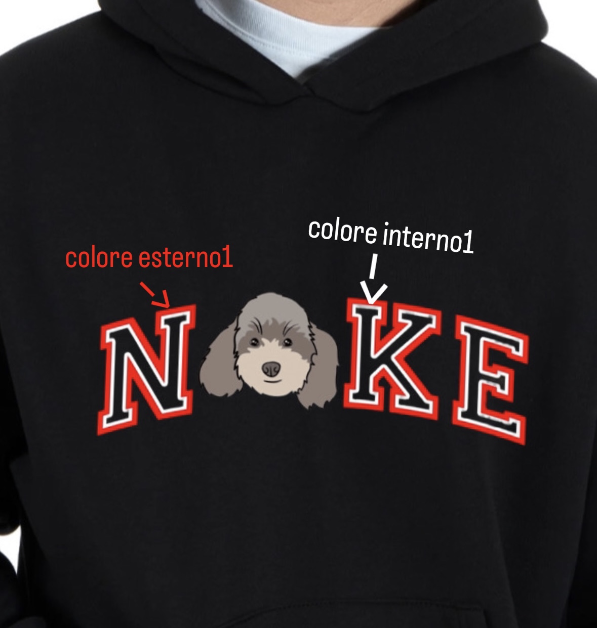 Felpa sport con cappuccio - Ricamo Personalizzabile