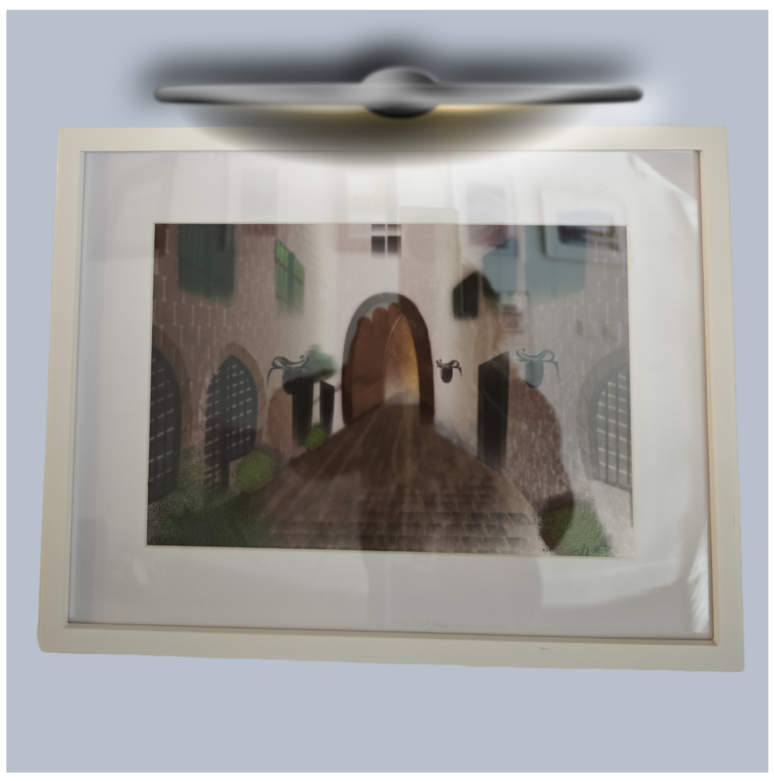 Aquarelle "Dans les rues de Cordes sur Ciel"