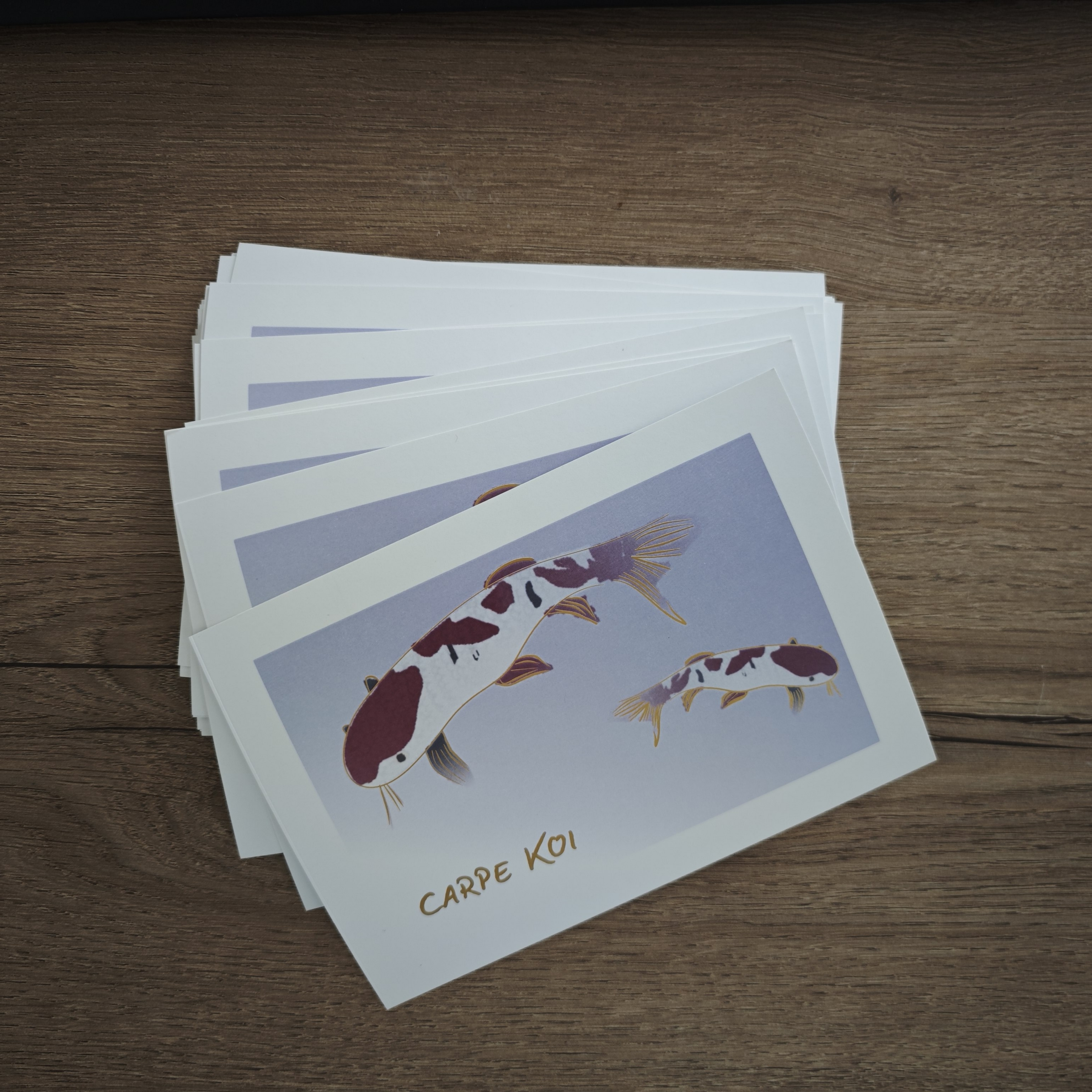 Carte postale "Carpes Koi"