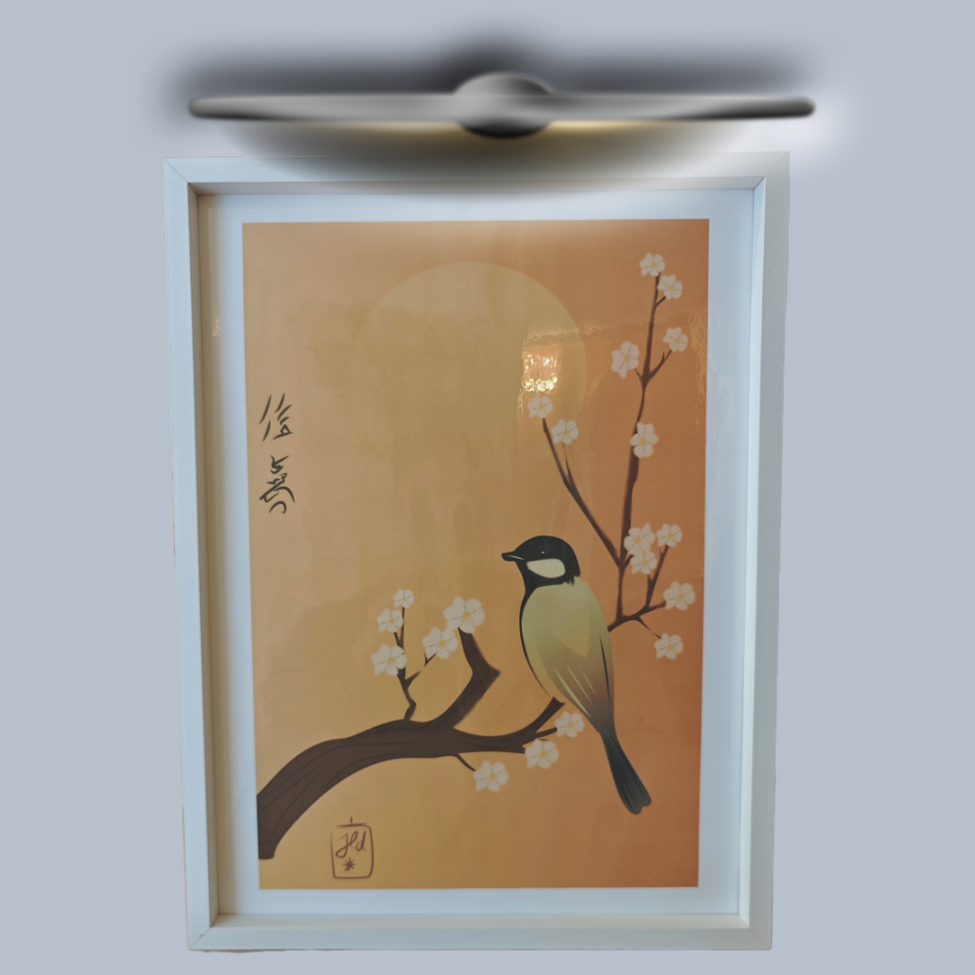 Affiche encadrée avec mésange