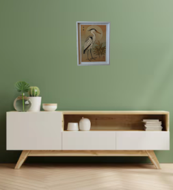 Affiche encadrée d'art japonais - Héron