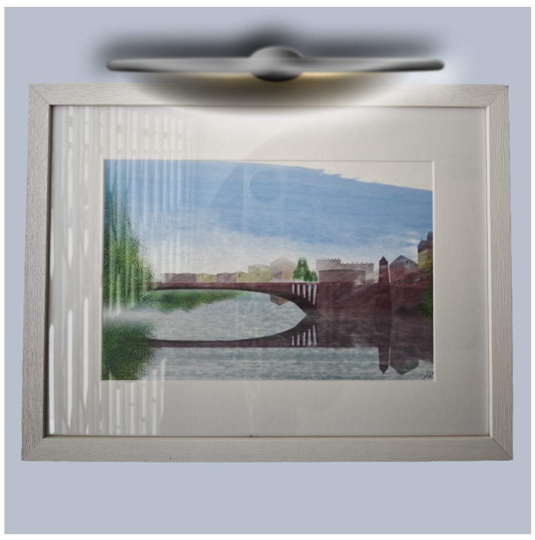 Aquarelle "Paysage de Gaillac"