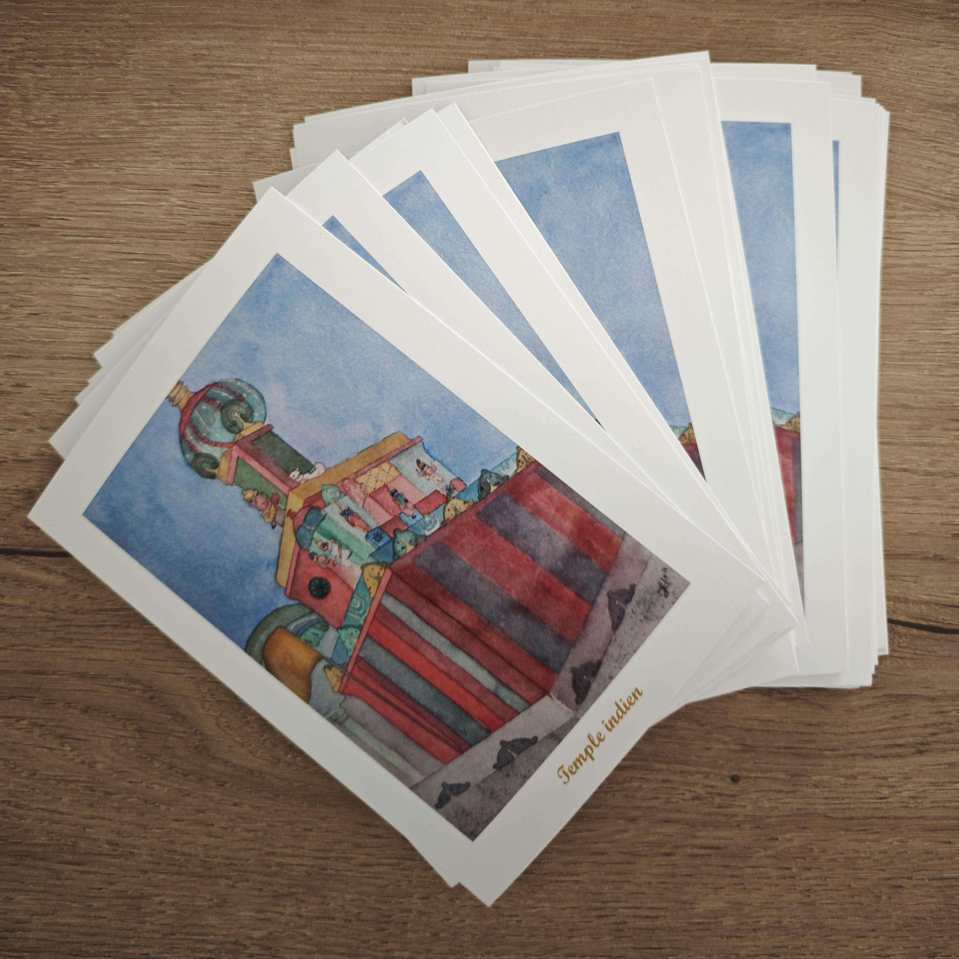 Carte postale "Temple indien"