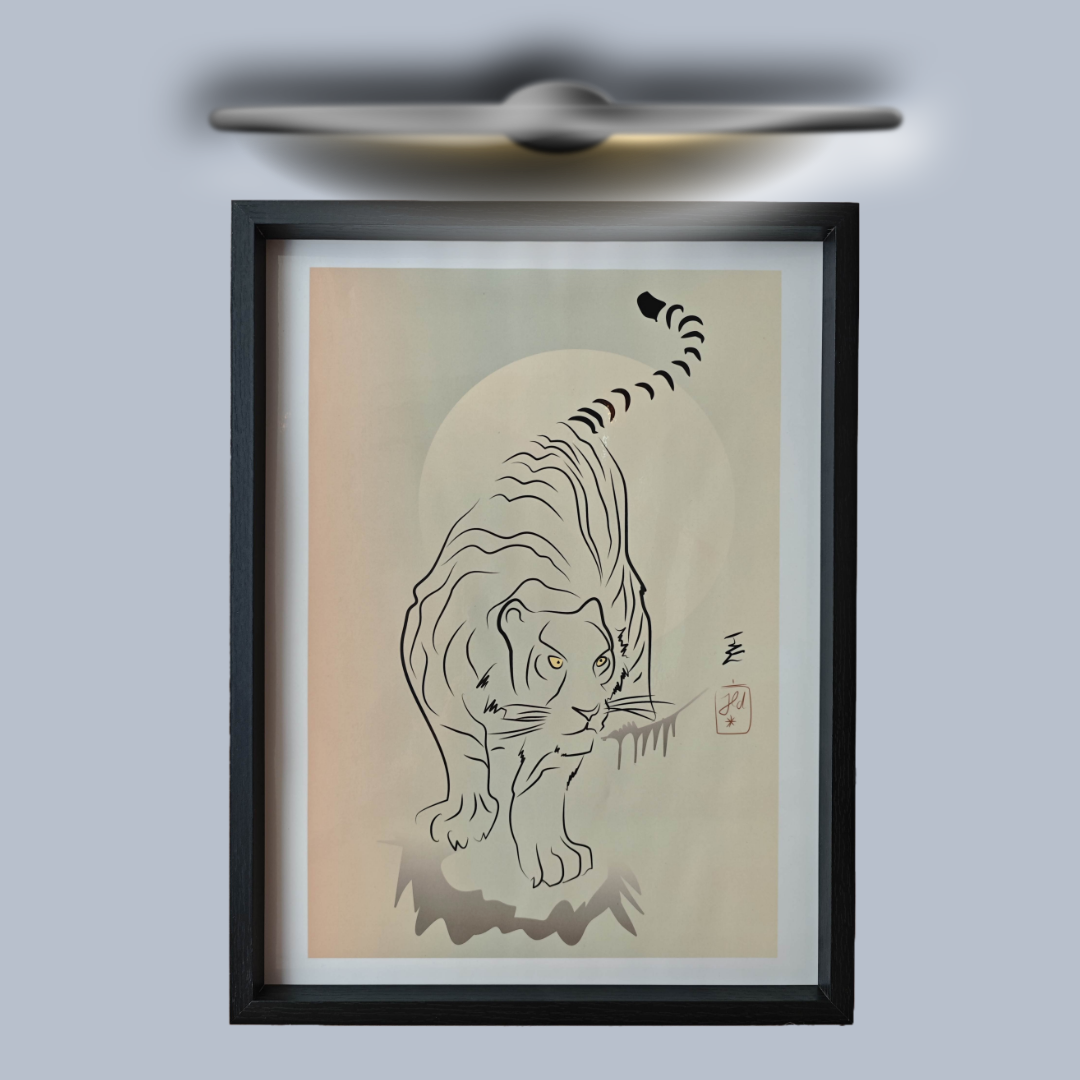 Tableau encadré de tigre