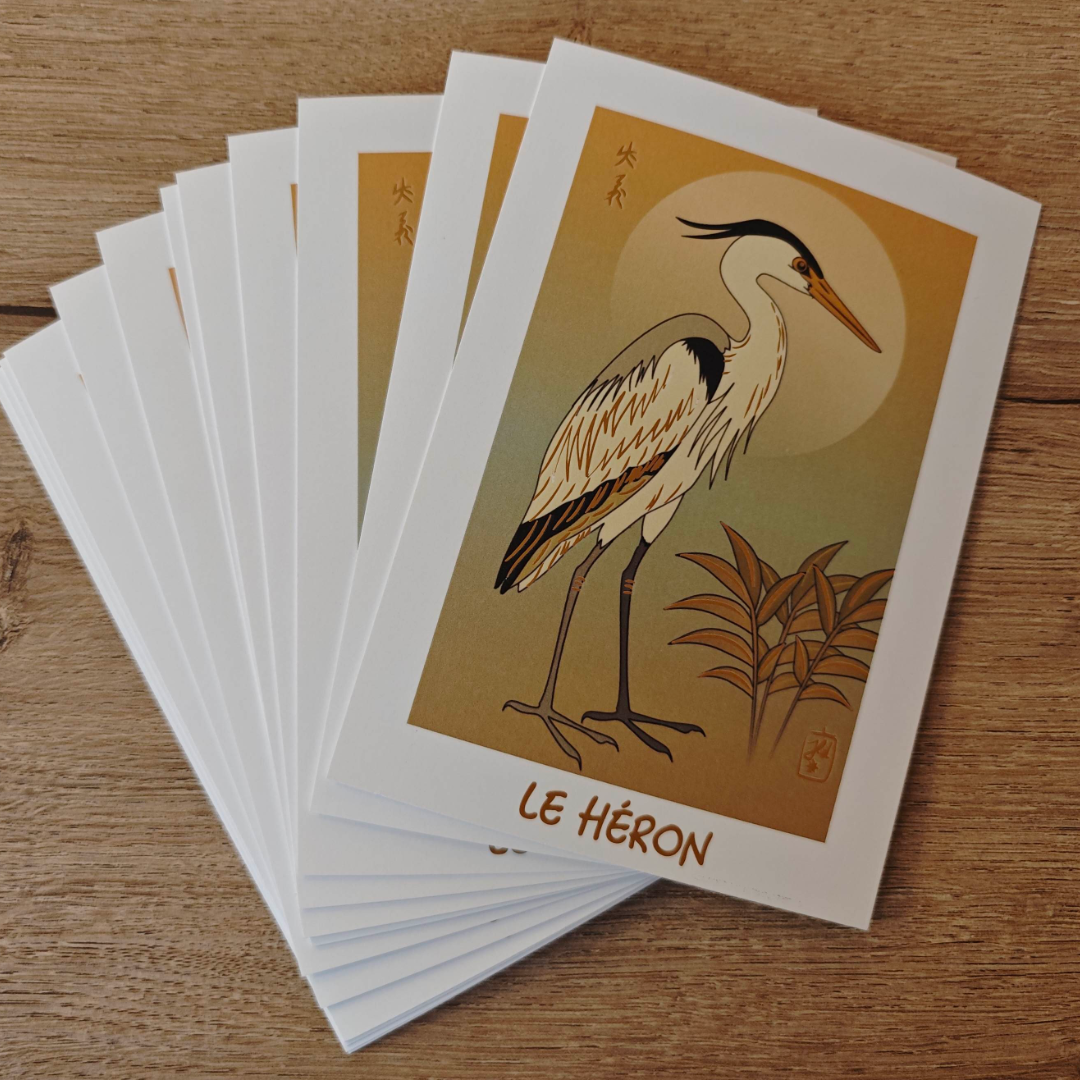 Carte postale Le Héron