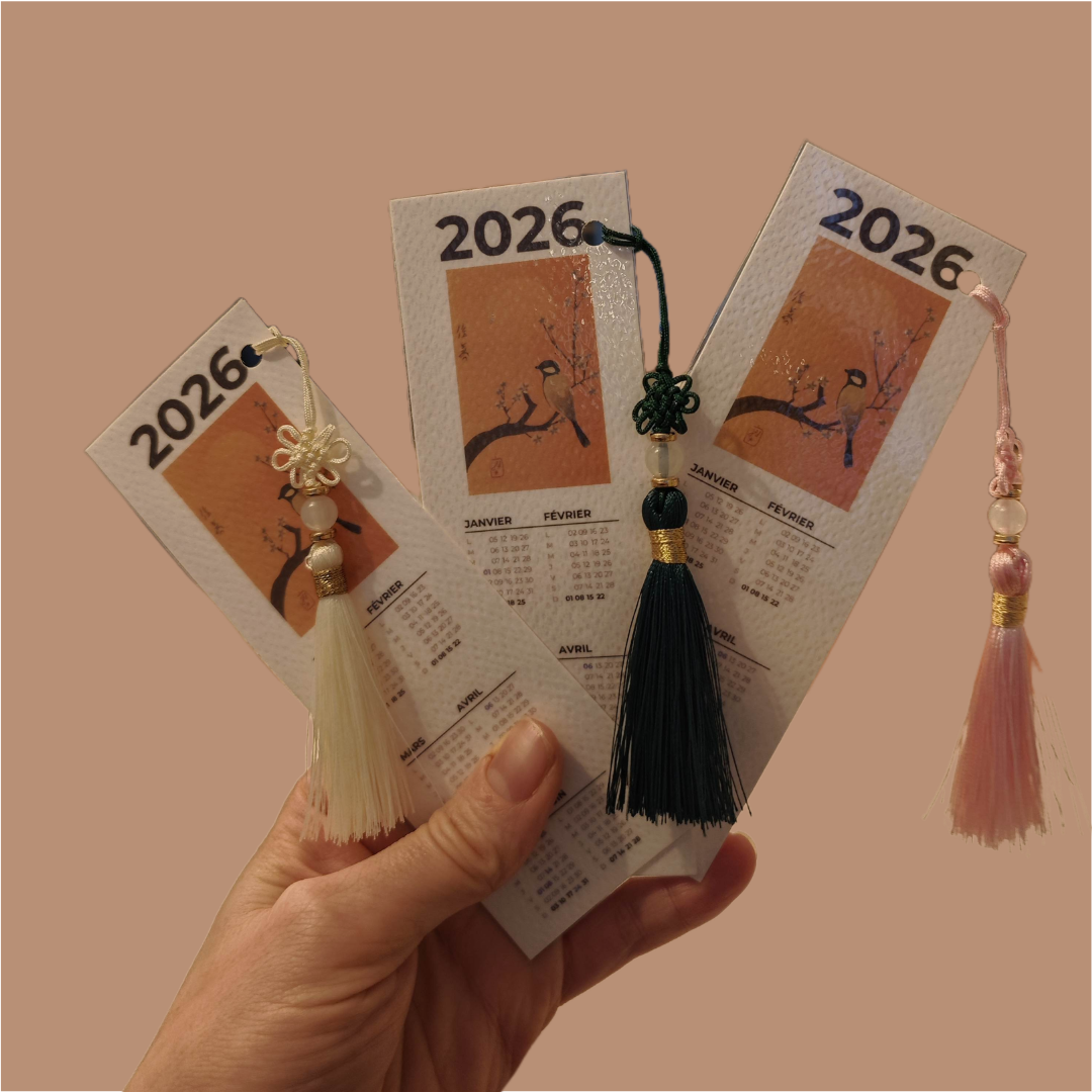Calendrier marque-pages 2026 MÉSANGE