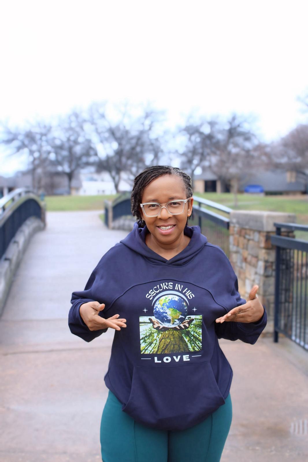 Secure In His Love - Blue Hoodie