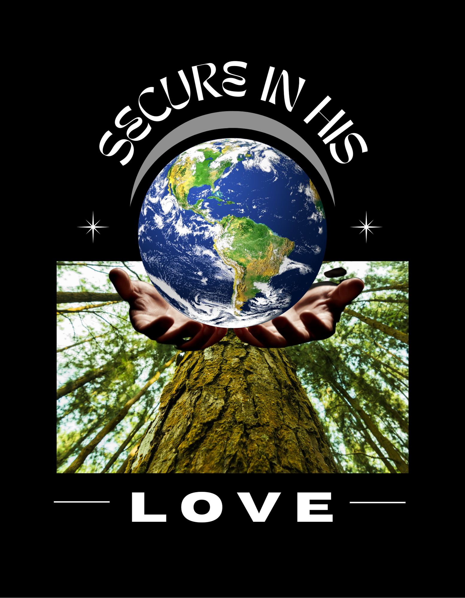 Secure In His Love - Blue Hoodie