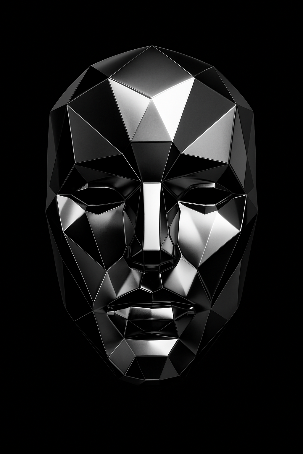 Geometric Metallic Face Mask