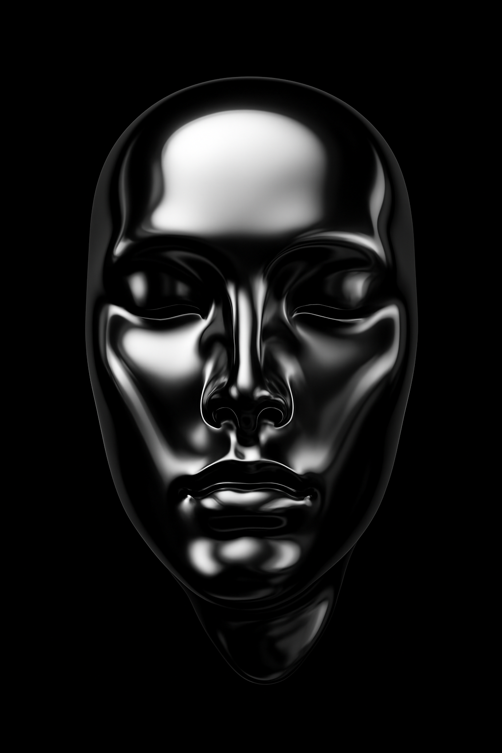 Black Abstract Sculpture