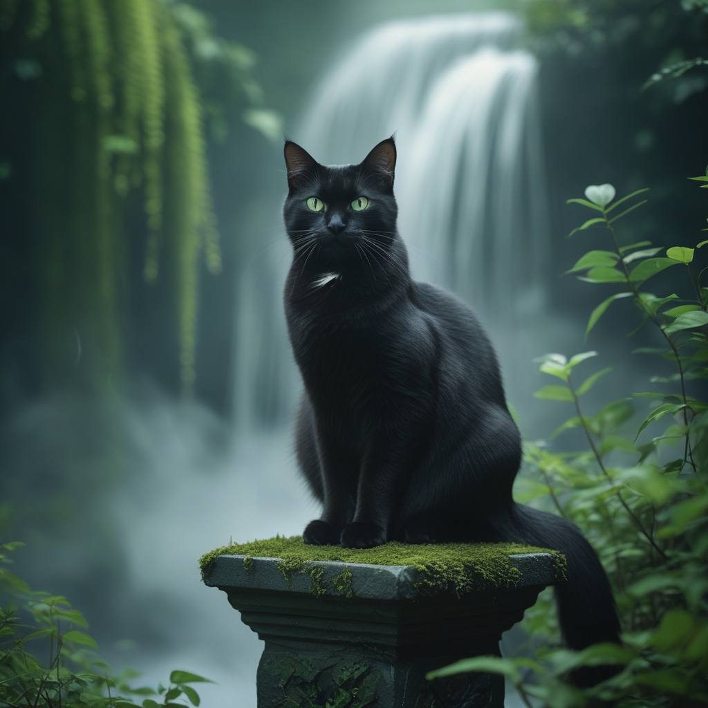Majestic Black Cat Poster