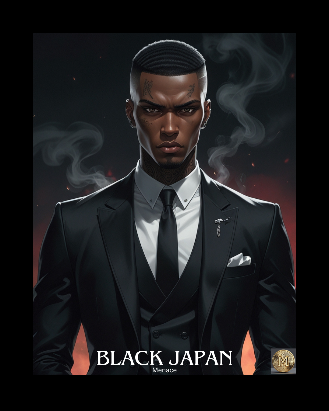 Black Japan Menace Poster | Megami Gold | Investment