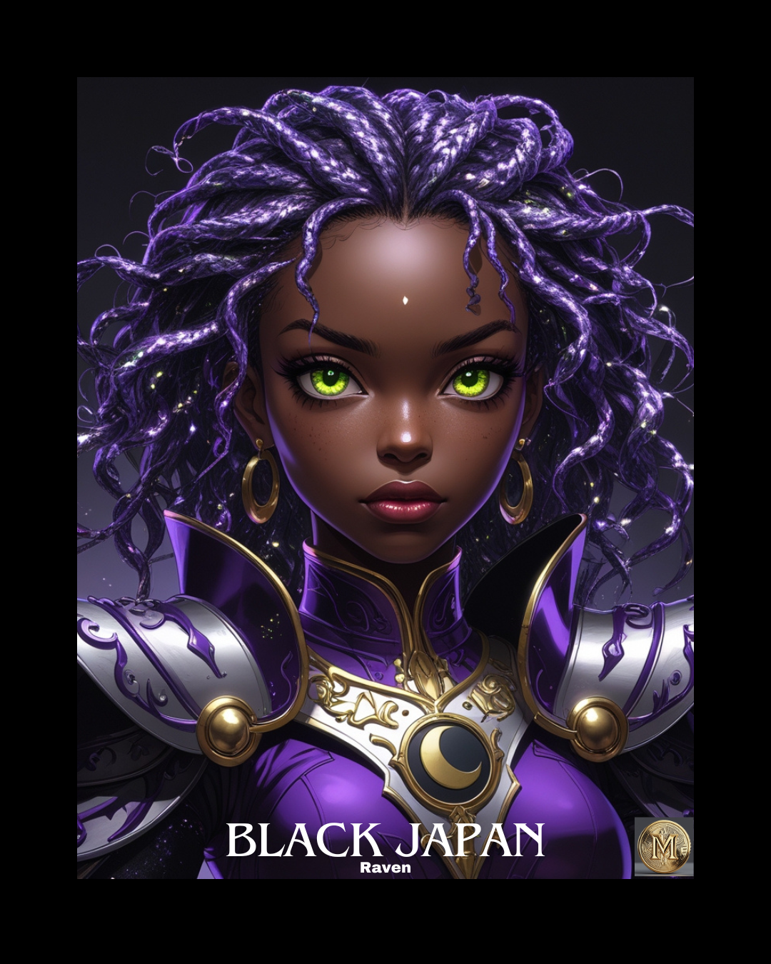 Digital Art Print | Black Japan Raven