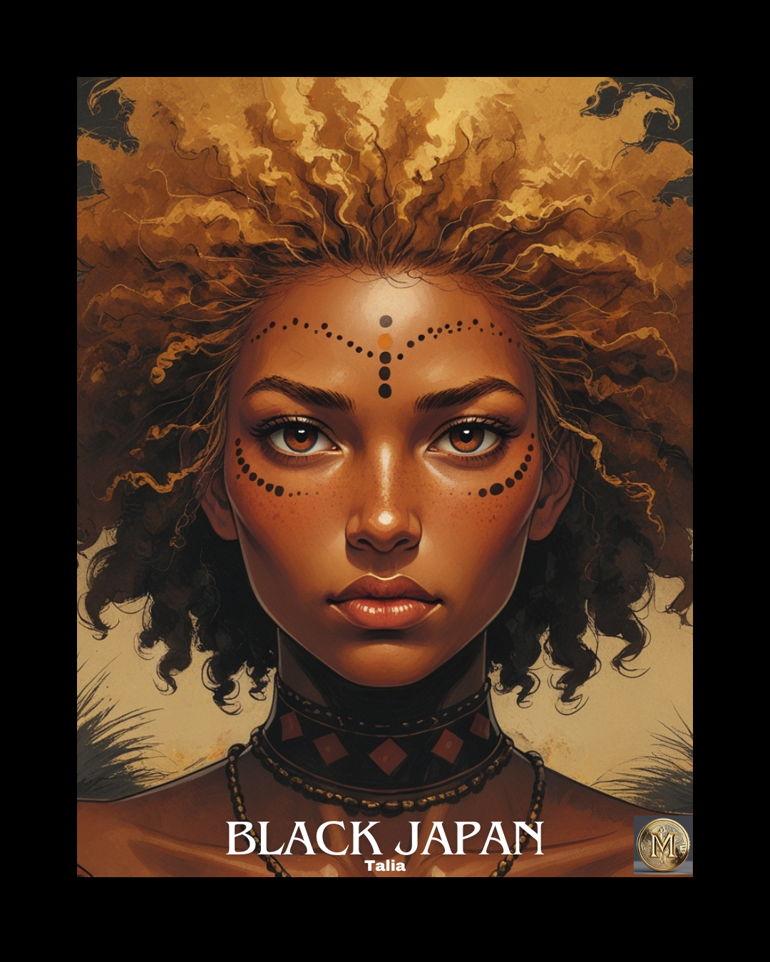 Black Japan Art Poster