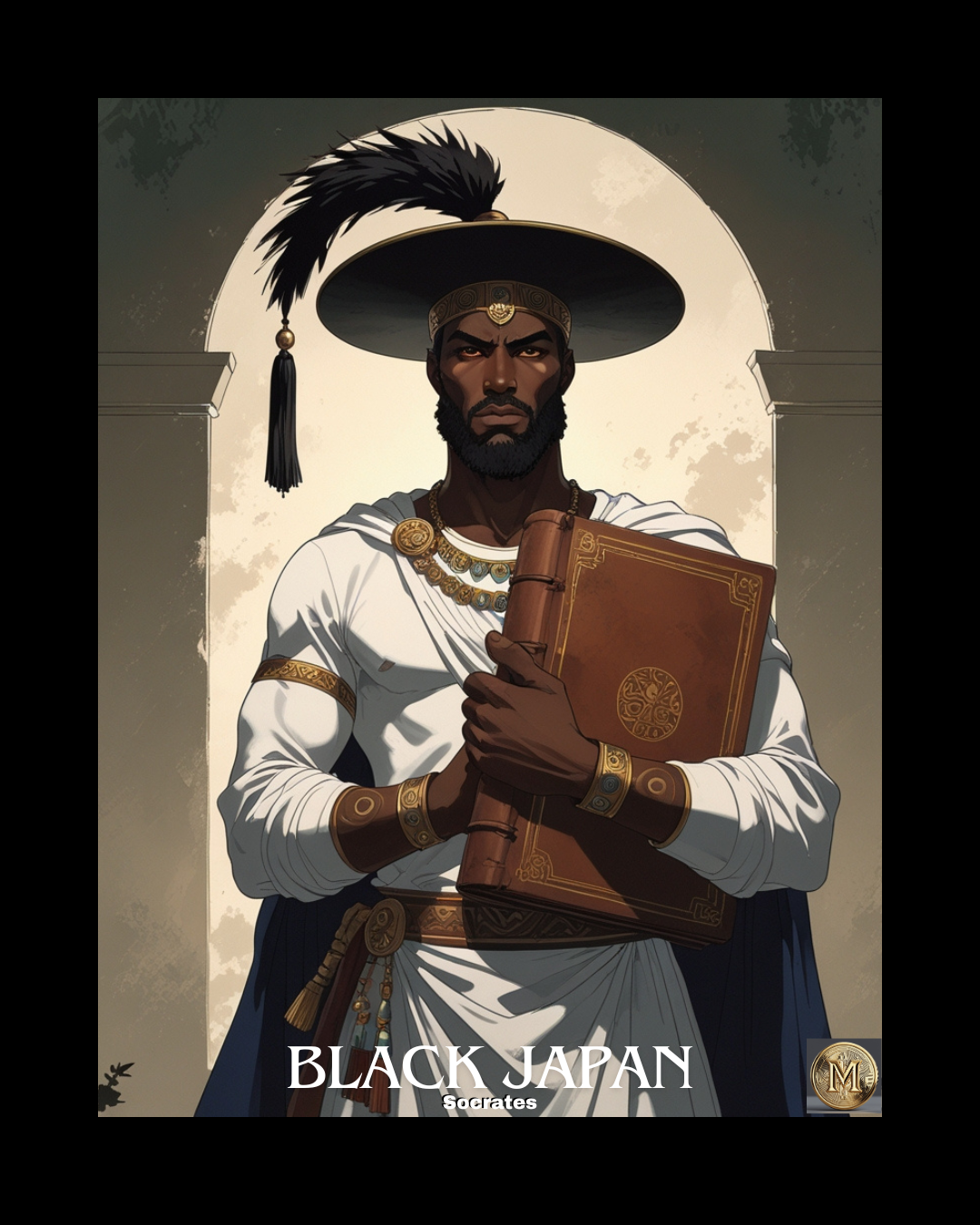Black Japan Socrates Art Print