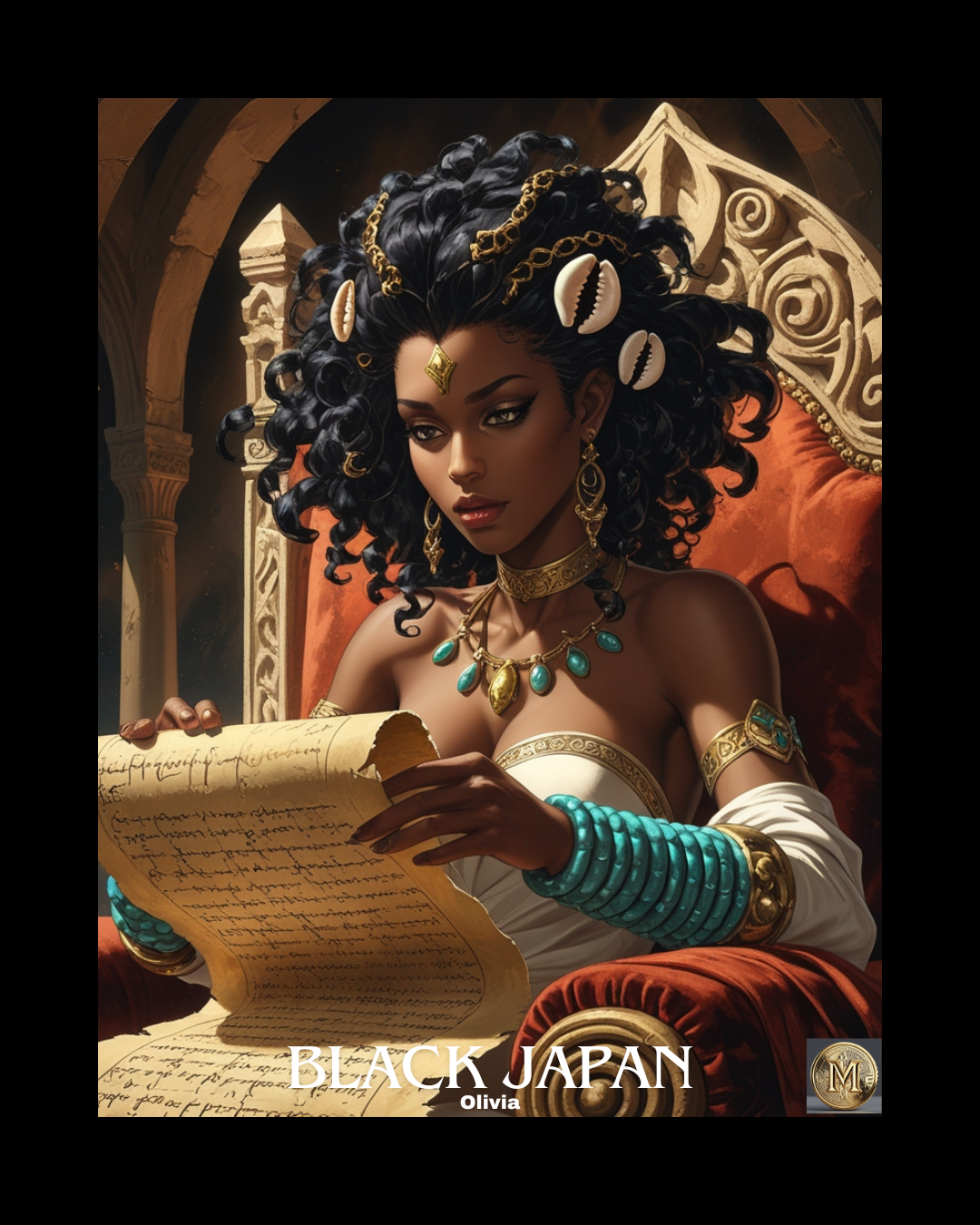 Regal African-Inspired Wall Art Print