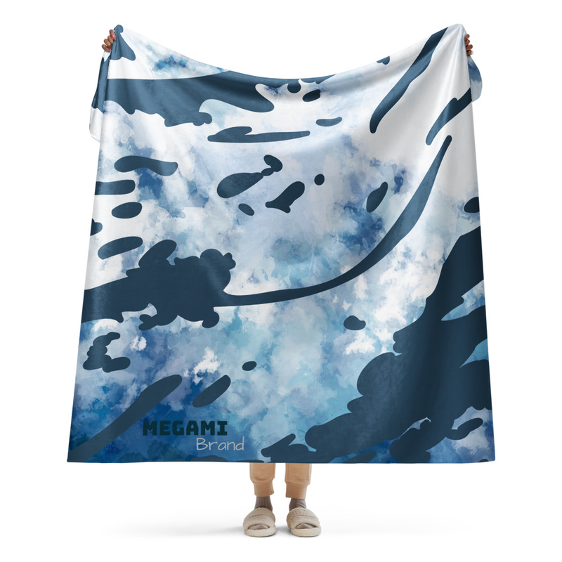 Blue hoo Sherpa blanket