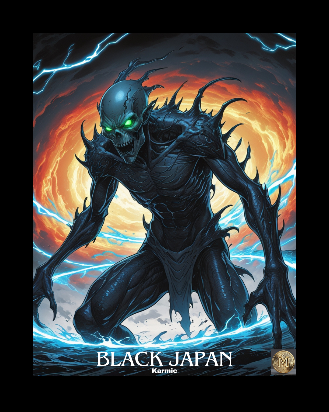 Black Japan Art Print
