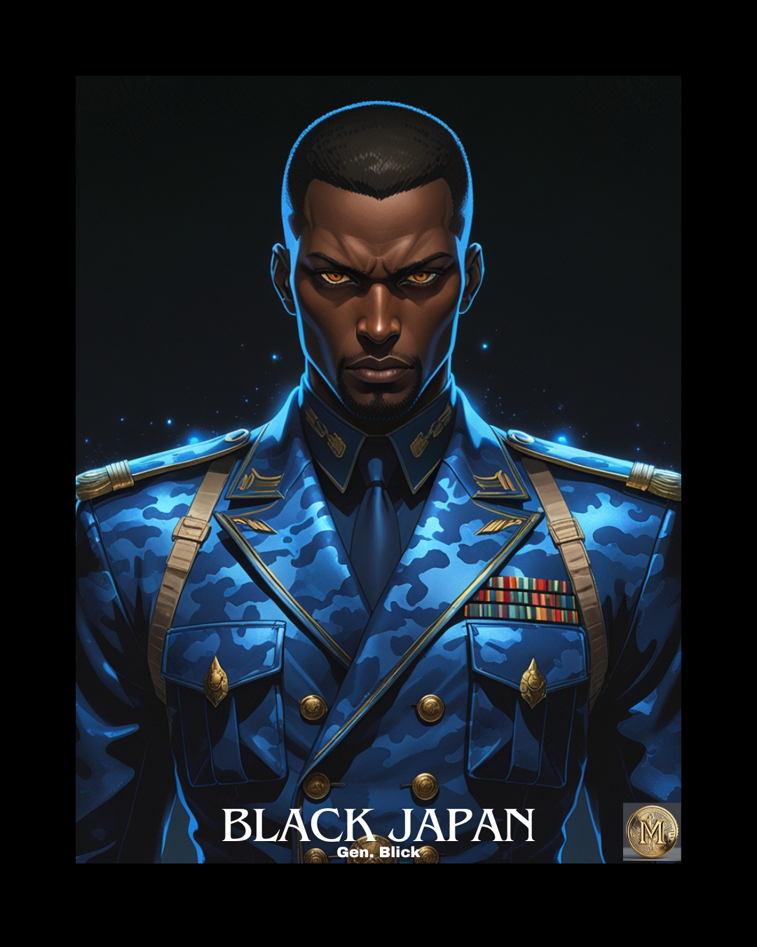Black Japan Military Portrait