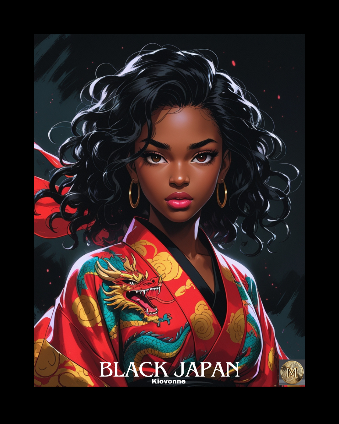 Black Japan Art Poster