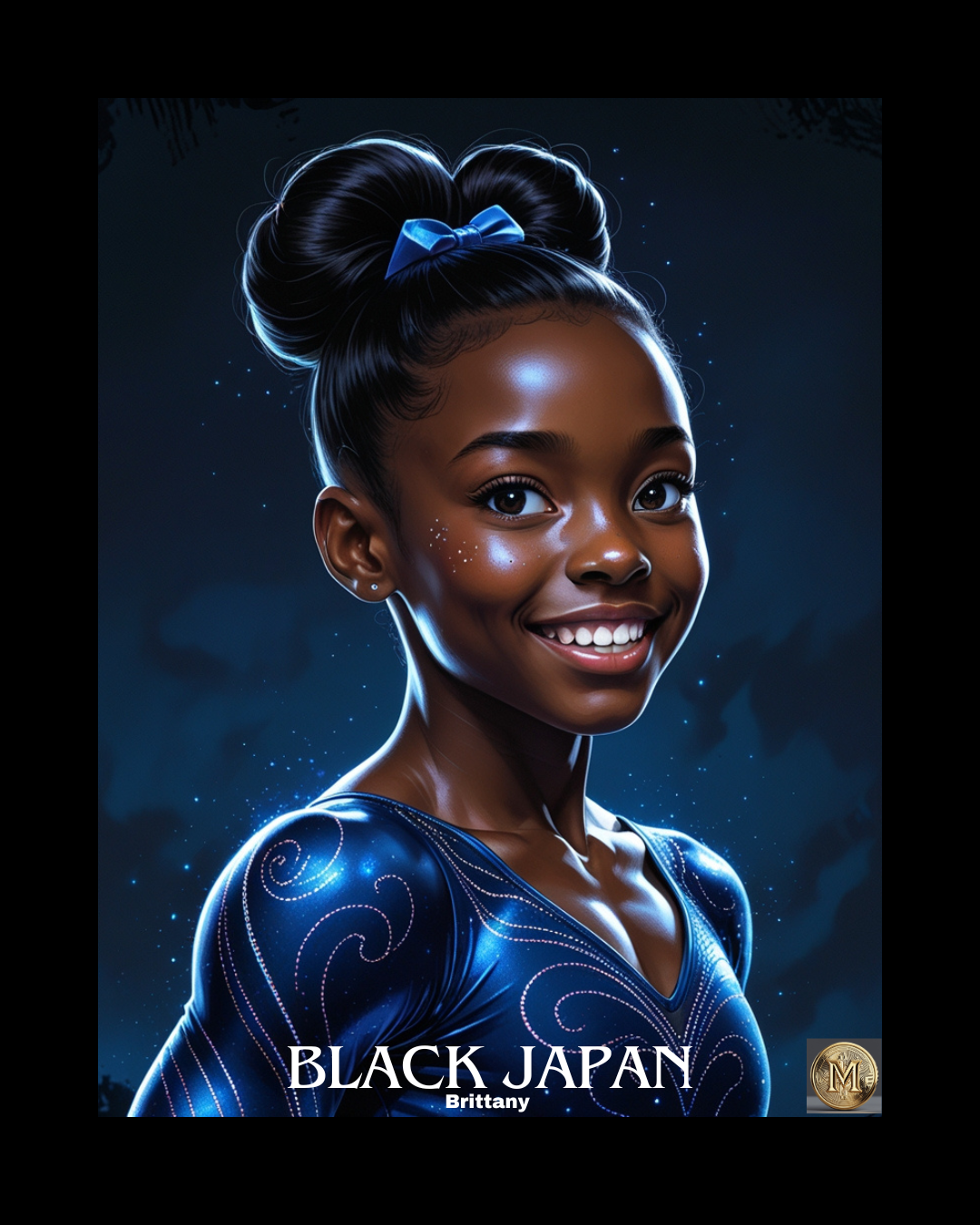 Black Japan Gymnastics Poster