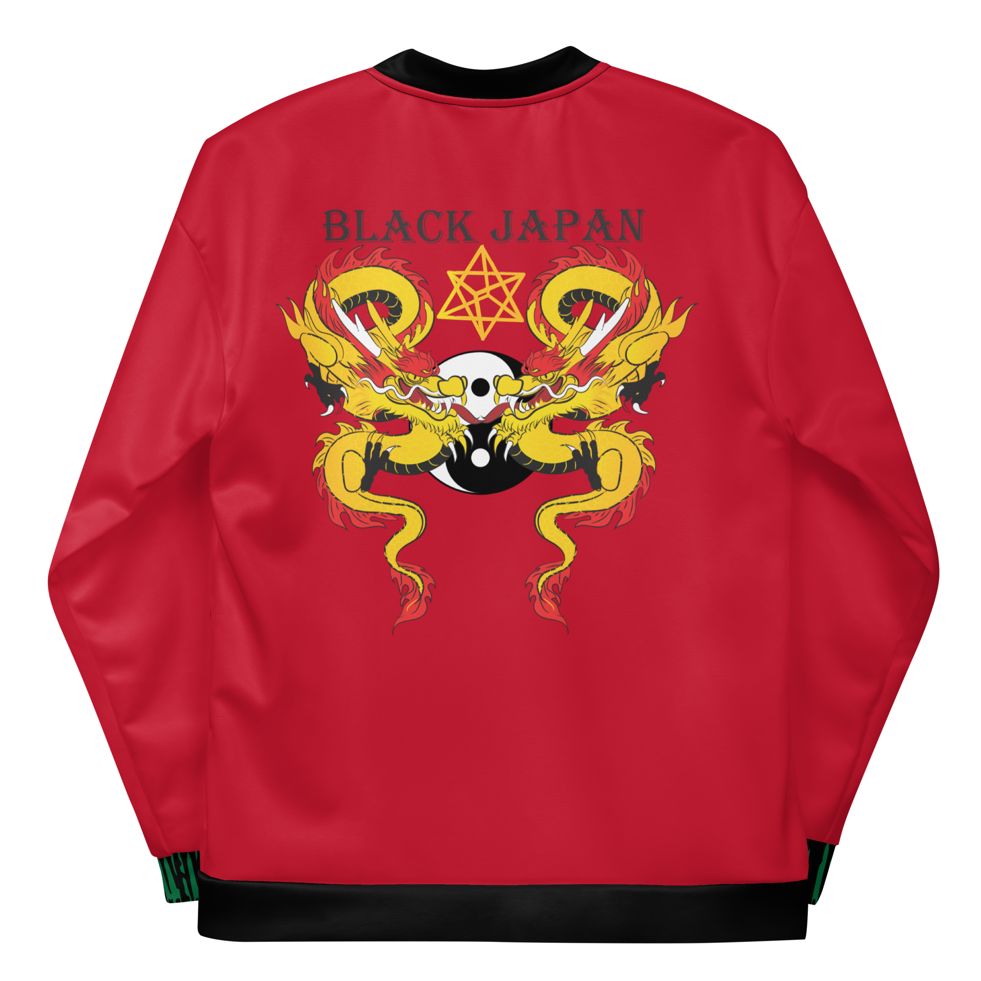 Black Japan Bomber Jacket | Yin Yang