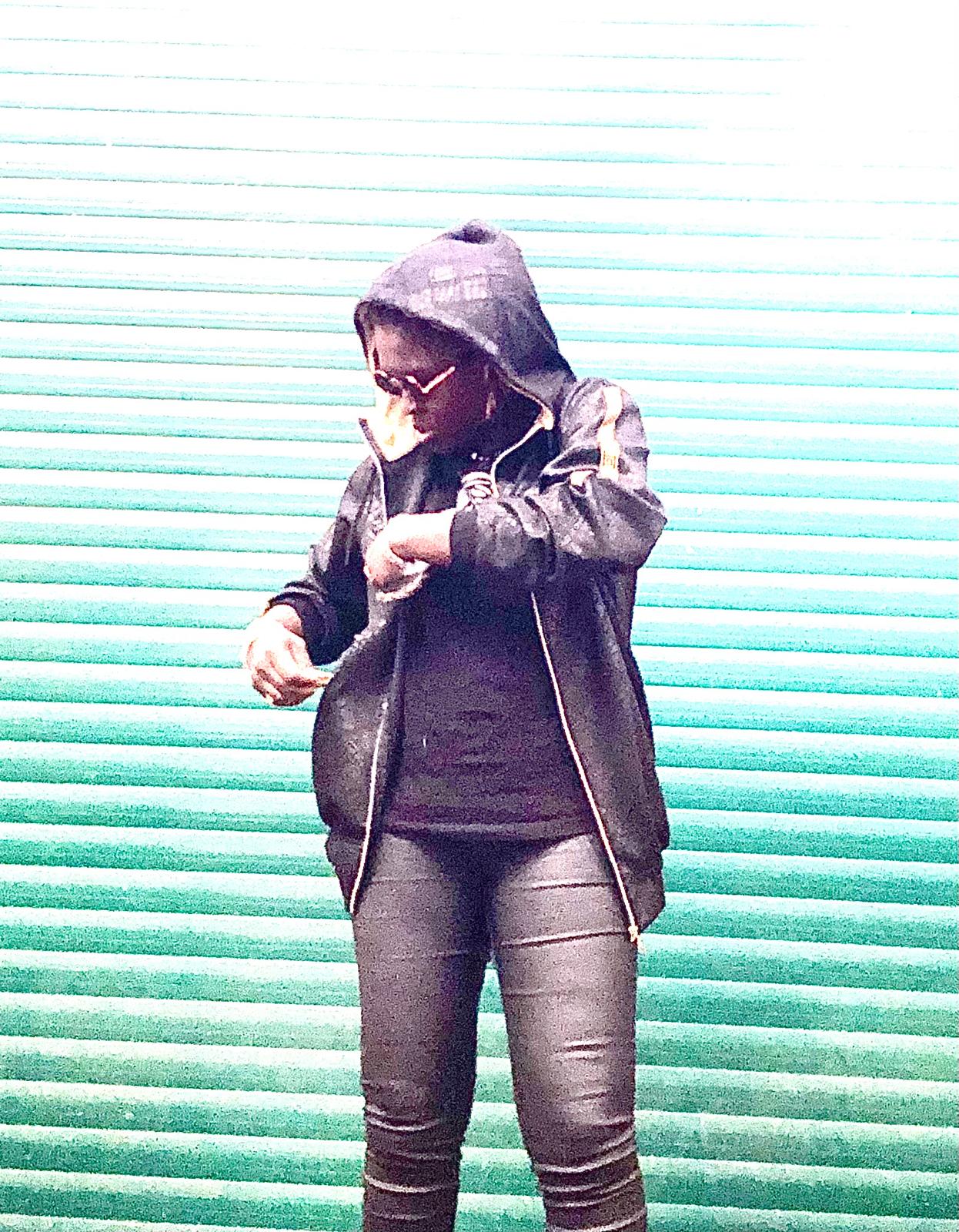 Black Hooded Leather Jacket