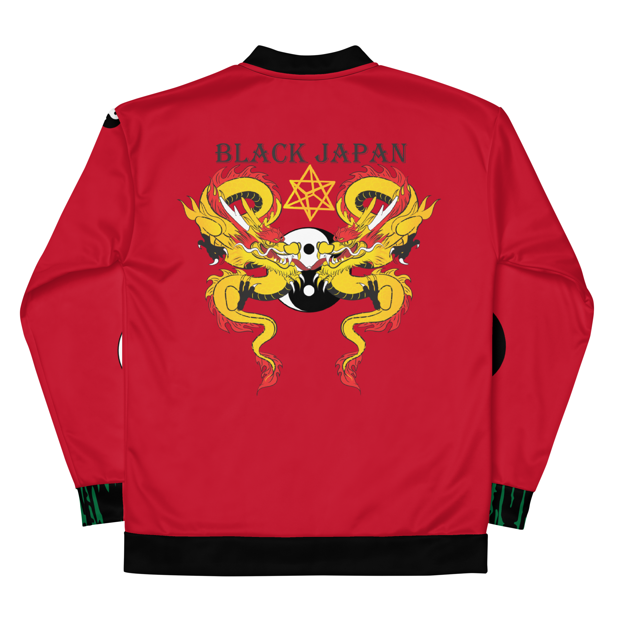 Black Japan Bomber Jacket | Yin Yang