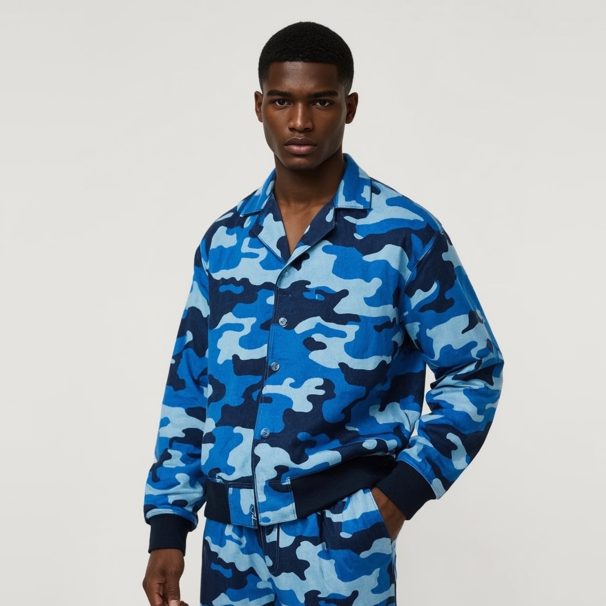 Blue Camouflage Jacket