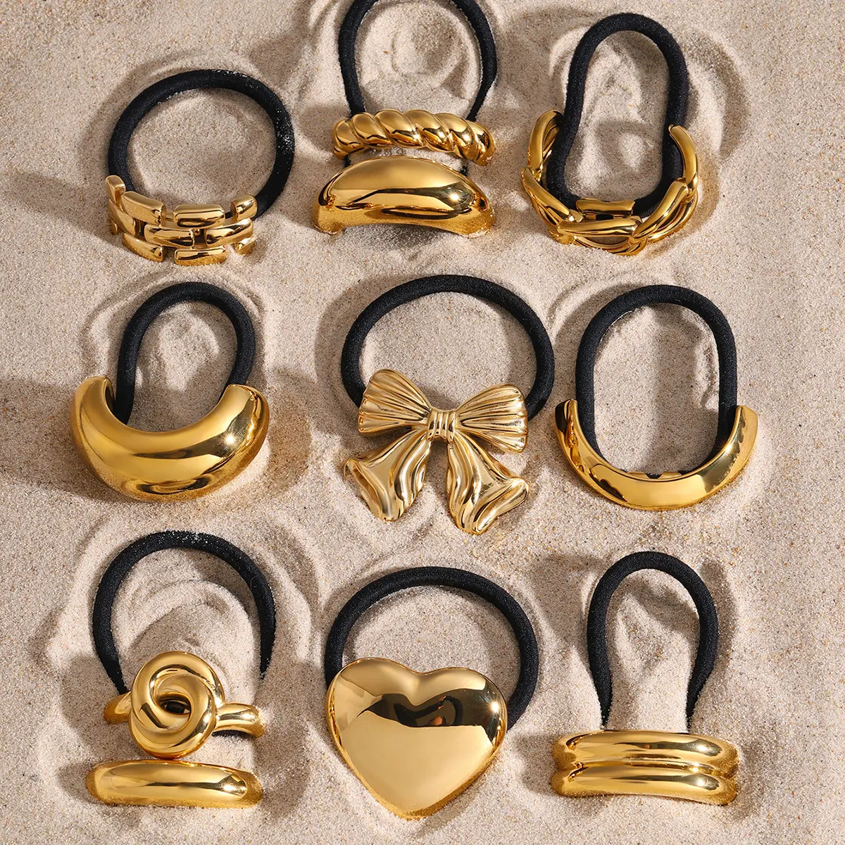 Gold Hair Ties Collection