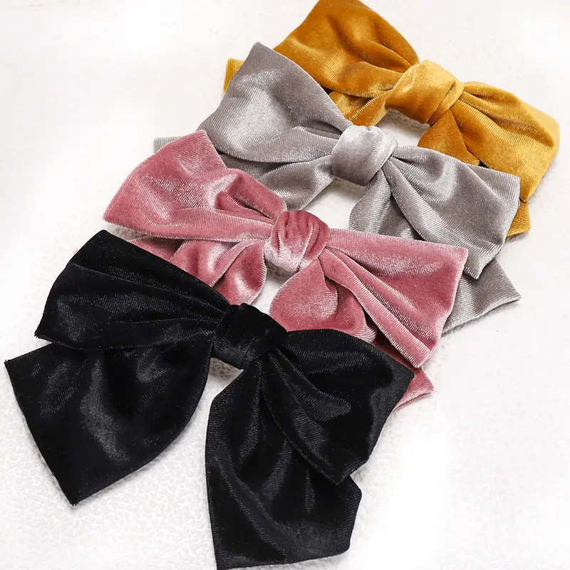 Velvet Hair Bows Set