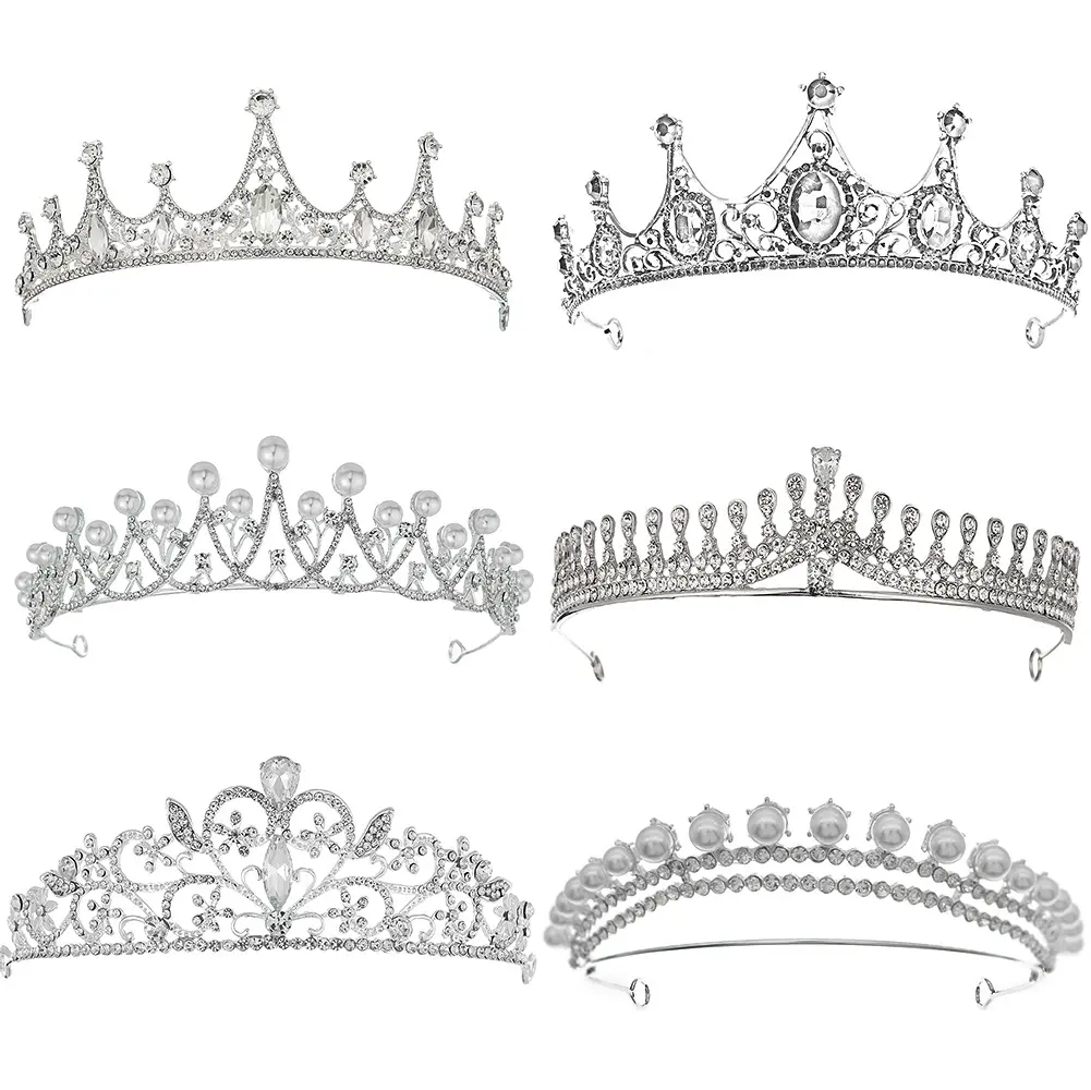 Silver Crystal Tiaras